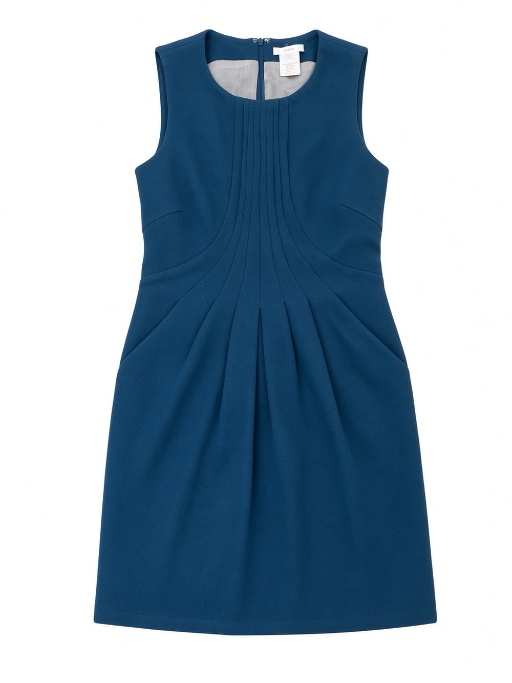 Eskey Sleeveless Teal Pleated Sheath Dress Size S